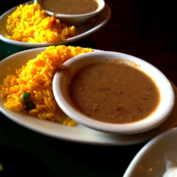 Villa Maya - Rice & beans for the fajitas - Tex-Mex Near Me - Rockville, Maryland