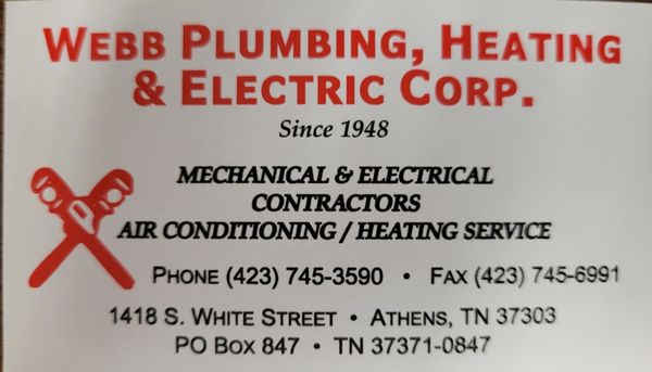 Webb Plumbing Heating & Electric Corp Logo