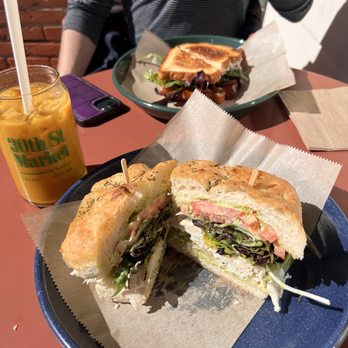 30th St Market - Turkey sandwich and golden turmeric latte - Coffee & Tea Near Me - Oklahoma City, Oklahoma