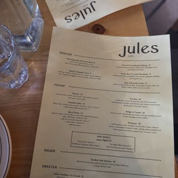 Jules - Menu - Pizza Near Me - San Francisco, California Jules - Menu - Pizza Near Me - San Francisco, California