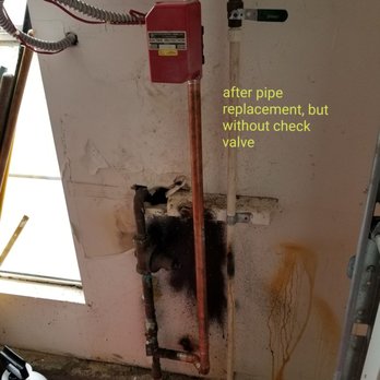 MVP Rooter - After pipe replacement with missing check valve - Plumbing Near Me MVP Rooter - After pipe replacement with missing check valve - Plumbing Near Me