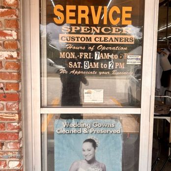 Spencer Dry Cleaners - Front window signage - Dry Cleaning Near Me - Orlando, Florida Spencer Dry Cleaners - Front window signage - Dry Cleaning Near Me - Orlando, Florida