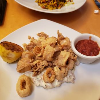 Mythos Restaurant - Semolina Crusted Calamari - New American Near Me - Orlando, Florida Mythos Restaurant - Semolina Crusted Calamari - New American Near Me - Orlando, Florida
