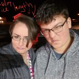 11/26, with my son. Forgive our "angry faces", lol, we were posing. Notice the nice length of the long side of my hair in particular. 11/26, with my son. Forgive our "angry faces", lol, we were posing. Notice the nice length of the long side of my hair in particular.