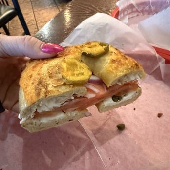 The Posh Bagel - Lox on a toasted jalapeño bagel - Bakeries Near Me - San Francisco, California The Posh Bagel - Lox on a toasted jalapeño bagel - Bakeries Near Me - San Francisco, California