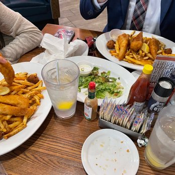 Fish City Grill - Fish and Chips and wiped out Fried Pickles (left over lettuce) - Seafood Near Me - Burleson, Texas Fish City Grill - Fish and Chips and wiped out Fried Pickles (left over lettuce) - Seafood Near Me - Burleson, Texas