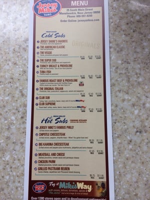 Menu photo 2 Jersey Mike's Subs Manahawkin, NJ Menu photo 2 Jersey Mike's Subs Manahawkin, NJ