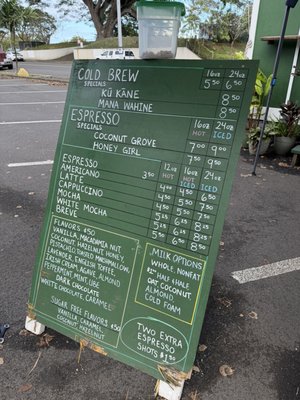 Menu photo 7 Holoholo Drive Thru Espresso Kaneohe, HI