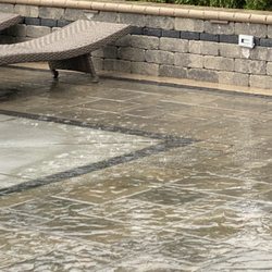 All Season Landscape Services - Water pooling in one of many areas.