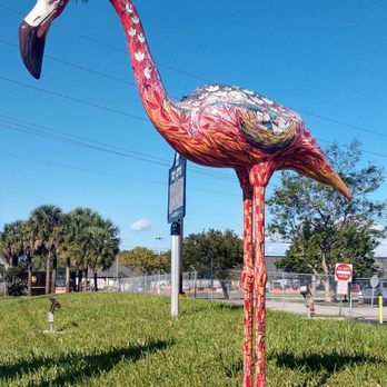 Amelia Earhart Final Take Off - One of many of Hialeahs flamingoes - Landmarks & Historical Buildings Near Me - Hialeah, Florida Amelia Earhart Final Take Off - One of many of Hialeahs flamingoes - Landmarks & Historical Buildings Near Me - Hialeah, Florida