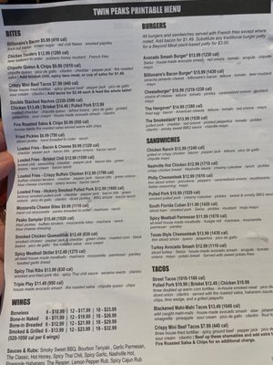 Menu photo 3 Twin Peaks Fort Myers, FL Menu photo 3 Twin Peaks Fort Myers, FL