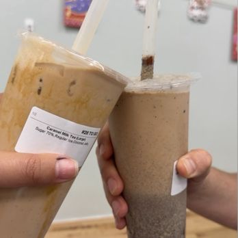 Tiny Batch Boba Co. - Oreo Milk Tea and caramel milk tea - Bubble Tea Near Me - Tampa, Florida