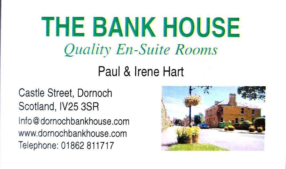 THE BANK HOUSE Castle Street, Dornoch, Highland, United Kingdom Guest Houses Phone Number