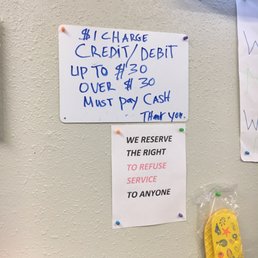 Bring cash