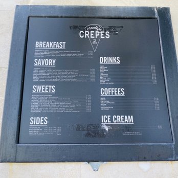 Creative Crepes - menu - Creperies Near Me - Rosemary Beach, Florida
