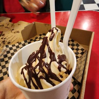 MOTO - Edmonds - Chocolate ice cream with chocolate hard shell swirl - Pizza Near Me - Edmonds, Washington