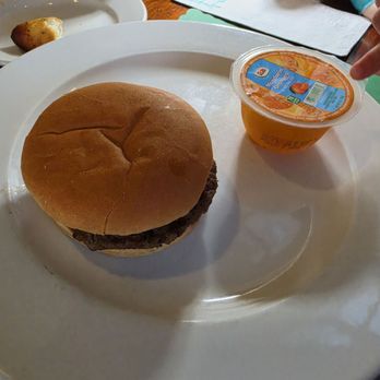 Clancy's Restaurant - Plain burger and packaged mandarin oranges - Seafood Near Me - Dennis Port, Massachusetts Clancy's Restaurant - Plain burger and packaged mandarin oranges - Seafood Near Me - Dennis Port, Massachusetts
