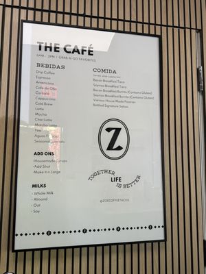 Menu photo 1 ZOE Coffee & Tacos Sacramento, CA Menu photo 1 ZOE Coffee & Tacos Sacramento, CA