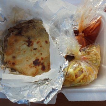 Sophia’s Kitchen - 3 Papusas with a side of pickled cabbage & salsa. - Mexican Near Me - New Hope, Minnesota Sophia’s Kitchen - 3 Papusas with a side of pickled cabbage & salsa. - Mexican Near Me - New Hope, Minnesota