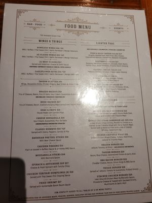 Menu photo 1 The Brazen Tavern New York, NY Menu photo 1 The Brazen Tavern New York, NY