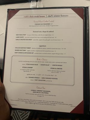 Menu photo 4 Ruth's Chris Steak House Winter Park, FL Menu photo 4 Ruth's Chris Steak House Winter Park, FL