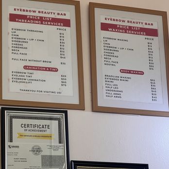Eyebrow Beauty Bar - Prices - Threading Services Near Me - San Francisco, California