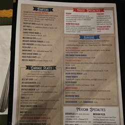 J. Allen’s Bar and Grill - Menu