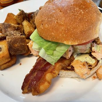 Half & Half - Grilled Salmon BLT - Breakfast & Brunch Near Me - St. Louis, Missouri Half & Half - Grilled Salmon BLT - Breakfast & Brunch Near Me - St. Louis, Missouri