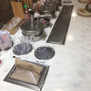 BIBIBOP Asian Grill - Station for utensils, napkins, and also sauce! - Korean Near Me - Washington, DC, District of Columbia BIBIBOP Asian Grill - Station for utensils, napkins, and also sauce! - Korean Near Me - Washington, DC, District of Columbia