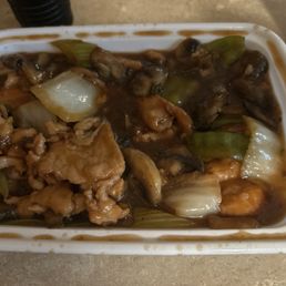 83. Chicken with Mushrooms takeout after opening and eating some.