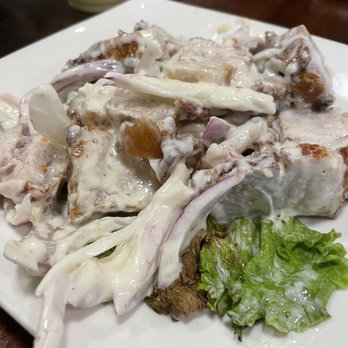 Gerry's Grill - Dinakdakan full of mayonnaise... not recommended. - Filipino Near Me - Houston, Texas Gerry's Grill - Dinakdakan full of mayonnaise... not recommended. - Filipino Near Me - Houston, Texas