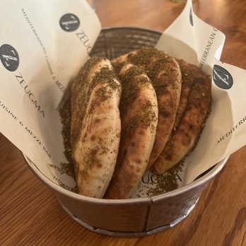 Zeugma Mediterranean Grill - Homemade Grill Pita Bread (with spices) - Mediterranean Near Me - Montclair, New Jersey Zeugma Mediterranean Grill - Homemade Grill Pita Bread (with spices) - Mediterranean Near Me - Montclair, New Jersey