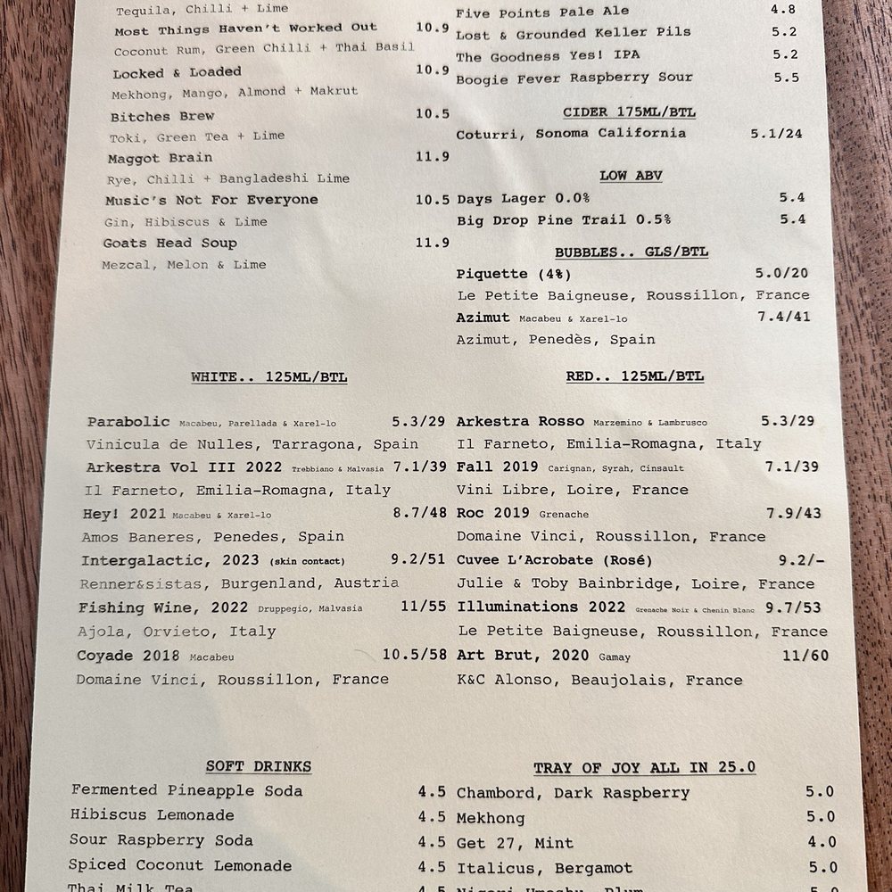 Menu Menu