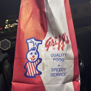 Griff's Hamburgers - a bag of food - Fast Food Near Me - Fort Worth, Texas