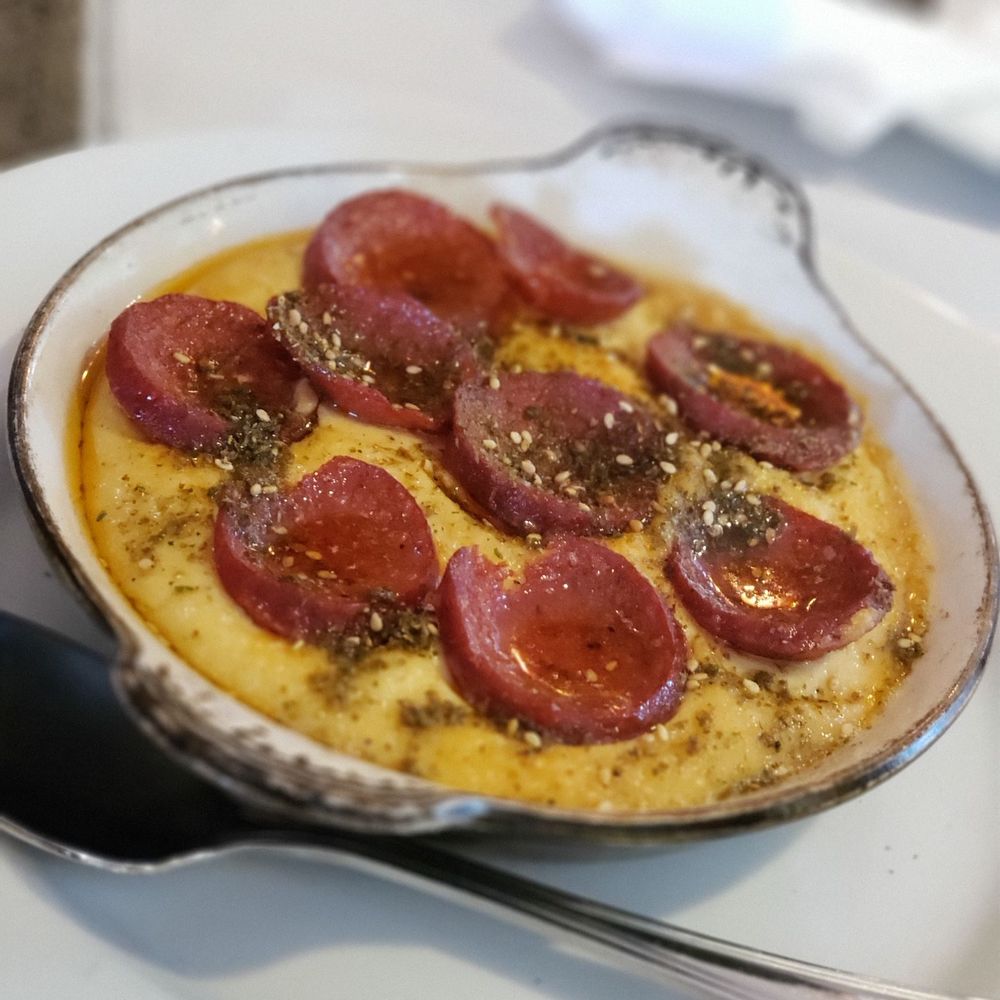 Cappadocia Restaurant - Warm Hummus (Beef Sausage) - Mediterranean Near Me - Little Falls, New Jersey Cappadocia Restaurant - Warm Hummus (Beef Sausage) - Mediterranean Near Me - Little Falls, New Jersey