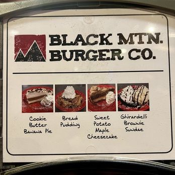 Black Mtn Burger - Dessert options - Burgers Near Me - Lincoln, New Hampshire Black Mtn Burger - Dessert options - Burgers Near Me - Lincoln, New Hampshire