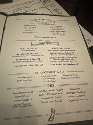 Menu photo 1 Gallagher's Steakhouse Las Vegas, NV Menu photo 1 Gallagher's Steakhouse Las Vegas, NV