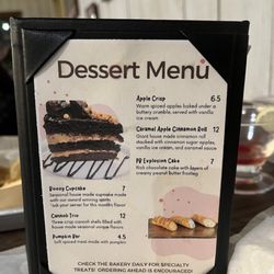 Luminary Distilling - Dessert menu
