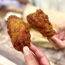 Please ignore my nail lol, but look at the size of the wings!