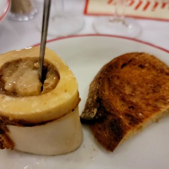 Bouillon Pigalle - Bone marrow with salt and bread (skip it) - French Near Me - Paris, 75 Bouillon Pigalle - Bone marrow with salt and bread (skip it) - French Near Me - Paris, 75