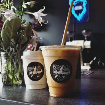 Kobros Coffee - Cappuccino on the left, Fig & Brown Sugar Latte on the right - Coffee & Tea Near Me - Norfolk, Virginia