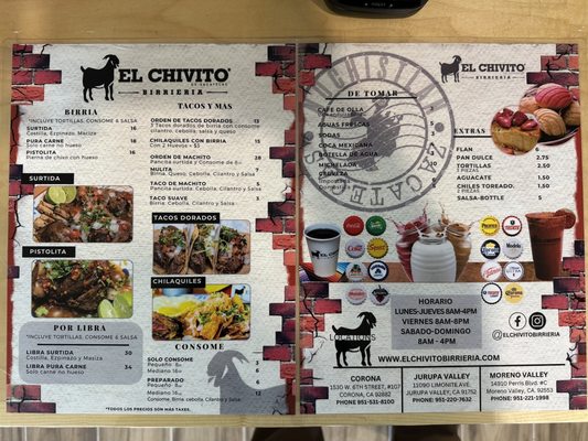 Menu photo 2 El Chivito Birrieria Moreno Valley, CA Menu photo 2 El Chivito Birrieria Moreno Valley, CA