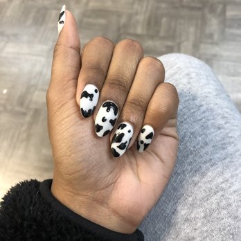 Fusion Nail Bar - cow nail design - Nail Salons Near Me - Linden, New Jersey