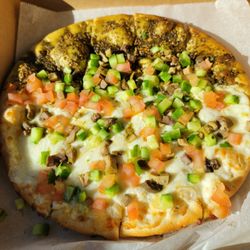 We're-Dough Bakery - Savory & tasty Manoush flatbread loaded with fresh halal Lebanese flavors! So good!