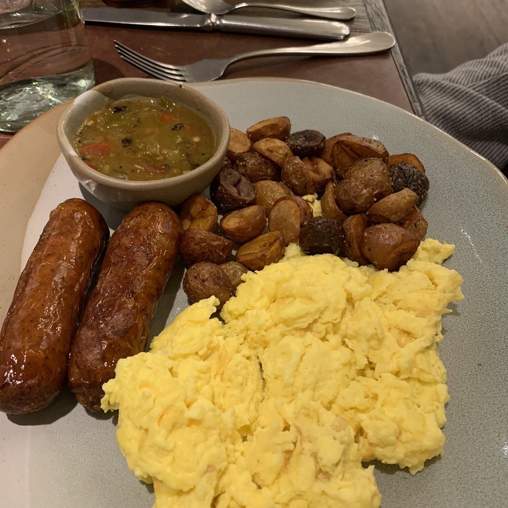 SkyFire - Sausage, potatoes, eggs and green chili!! - American Near Me - Santa Fe, New Mexico SkyFire - Sausage, potatoes, eggs and green chili!! - American Near Me - Santa Fe, New Mexico