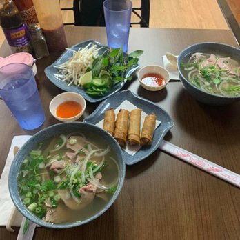 Pho Bonsa - Two #7's & egg rolls. Try the homemade chili crunch. Amazing! - Pop-Up Restaurants Near Me - Chico, California Pho Bonsa - Two #7's & egg rolls. Try the homemade chili crunch. Amazing! - Pop-Up Restaurants Near Me - Chico, California