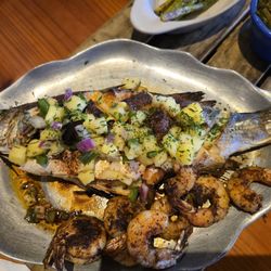 Gilligan's Seafood Restaurants - Johns Island - Grilled seabass and shrimp