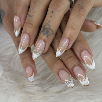 Ivy's Lash and Nail Bar - Gel X // very cute // Mother of Pearl design - Waxing Near Me - Sherman, Texas