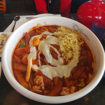 Luv Dduk - Original (spice) YUP DDUK (rice cake) with added ramen. So Huge - Korean Near Me - Cerritos, California Luv Dduk - Original (spice) YUP DDUK (rice cake) with added ramen. So Huge - Korean Near Me - Cerritos, California