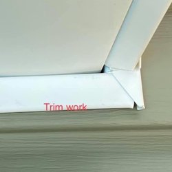 Whitehouse Roofing & Window - He approves this quality of trim work. The cuts are uneven & it doesn't line up.